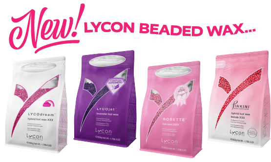 LYCON Beaded Wax Logo and Products